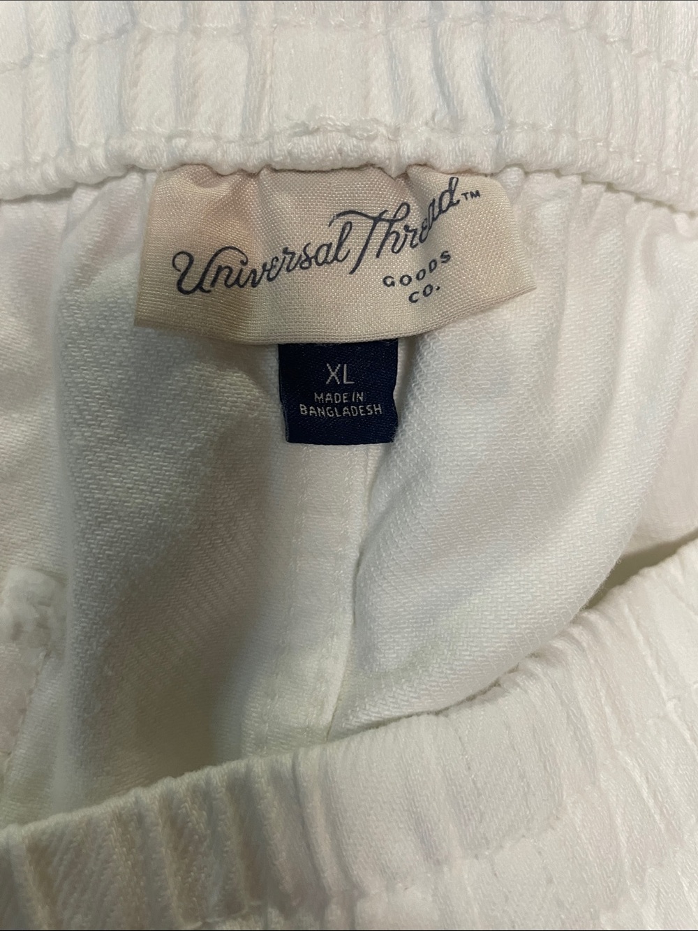 Universal Thread Wide-Leg Baggy Drawstring Pants White Size XL | NWOT/Flaw - Picture 5 of 8
